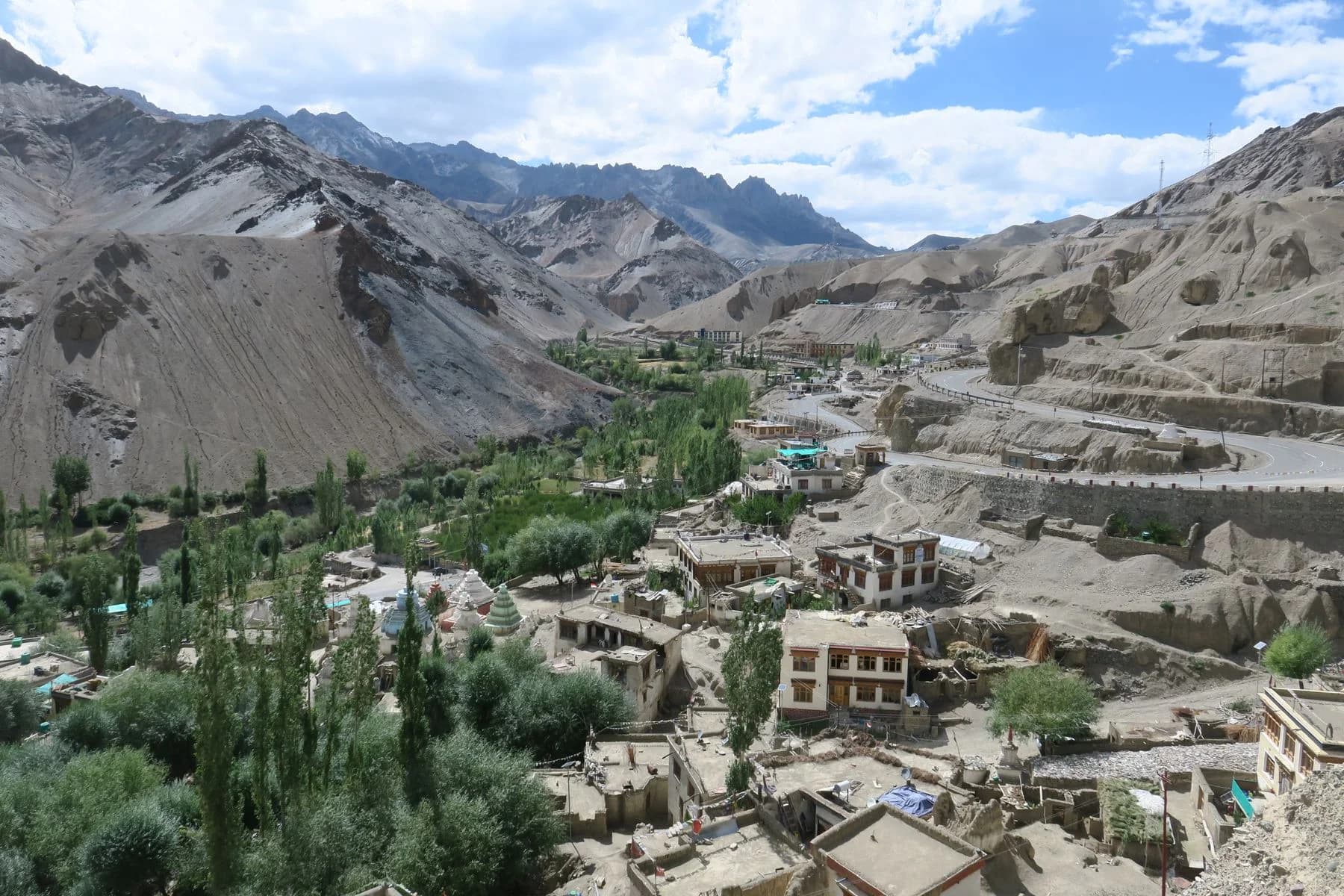 Lamayuru monastery and village nestled in the mountains of Ladakh